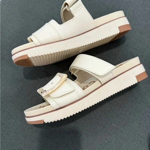 Sam Edelman Adrianna Slide Sandal With Stylish Velcro Staps - Picture 5 of 8